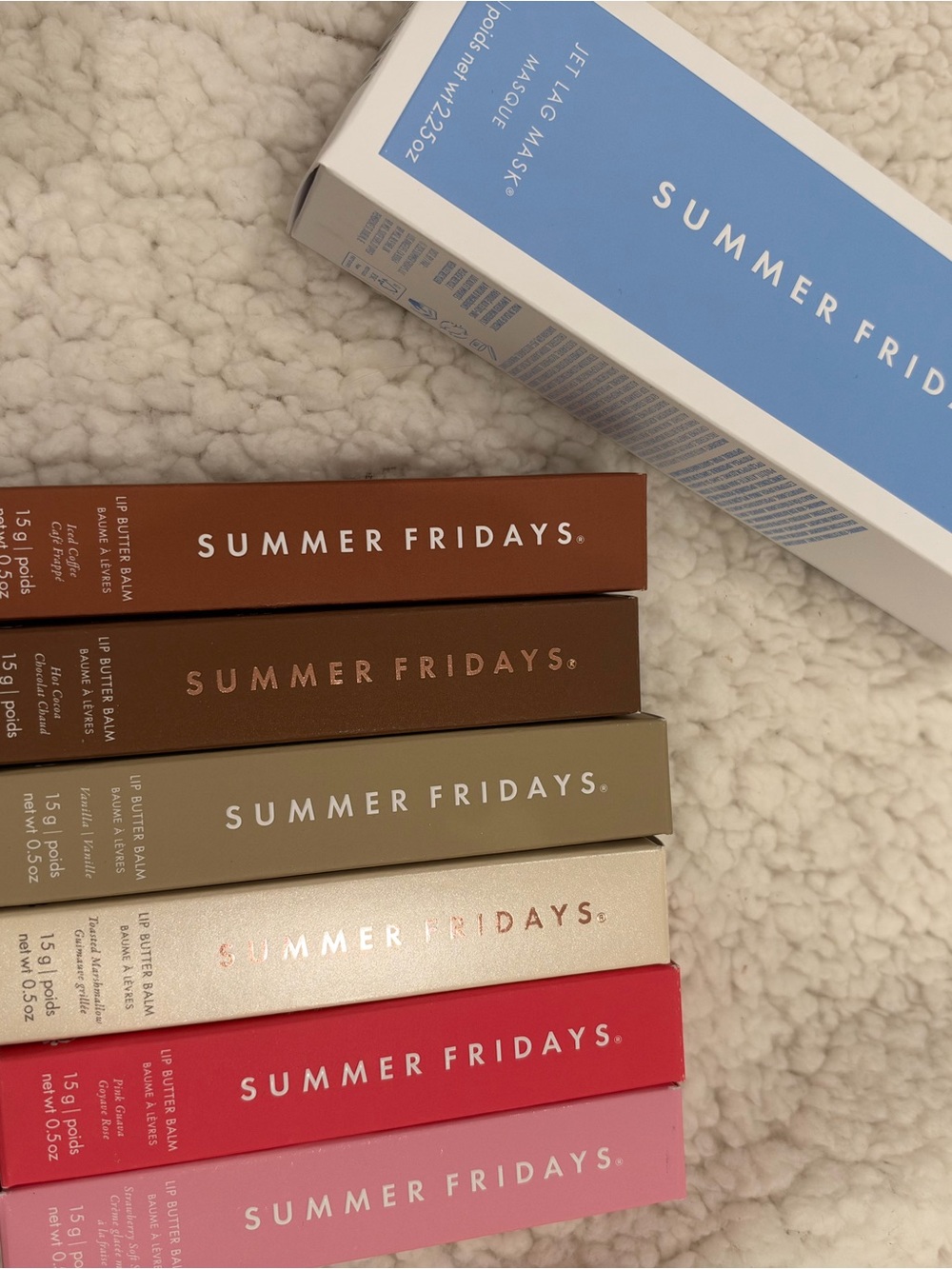 Summer Fridays Lip Butter Balm Set - Pink, Red, Gold, Brown, Cream, Blue